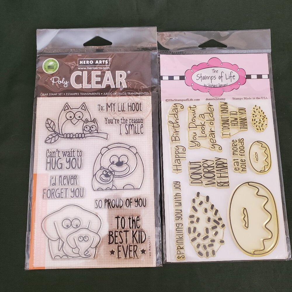 Stamps Of Life Donuts 2 Stamp and Hero Arts Clear Stamp Sets